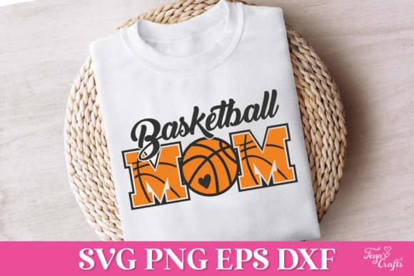 Basketball Mom SVG Quote with Basketball: Graphics for Crafts