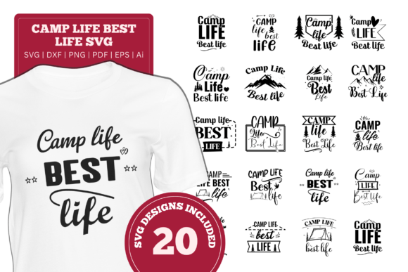 Camp Life Best Life SVG Bundle: Graphics for Crafts