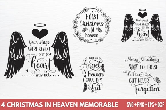 Christmas in Heaven Memorable SVG: Crafts & Graphics for Meaningful Handmade Projects