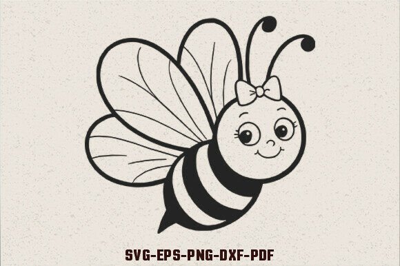 Cute Bee Animal SVG: Fun Graphics for Crafts & Branding
