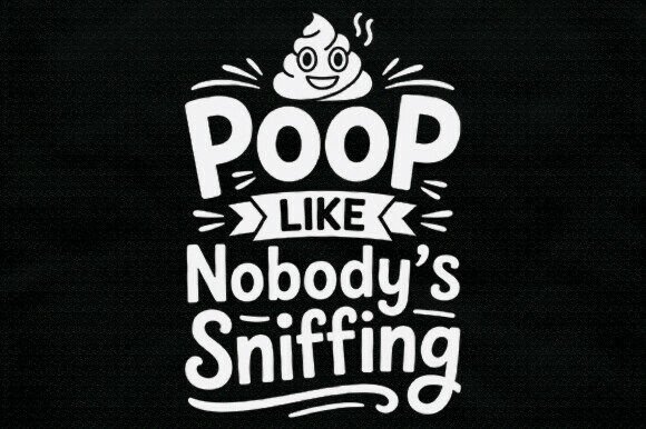 Poop Like Nobody’s Sniffing SVG: Graphics for Crafts & Local Branding