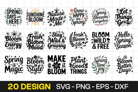 Spring Motivational Quote Typography SVG for Crafts & Graphics