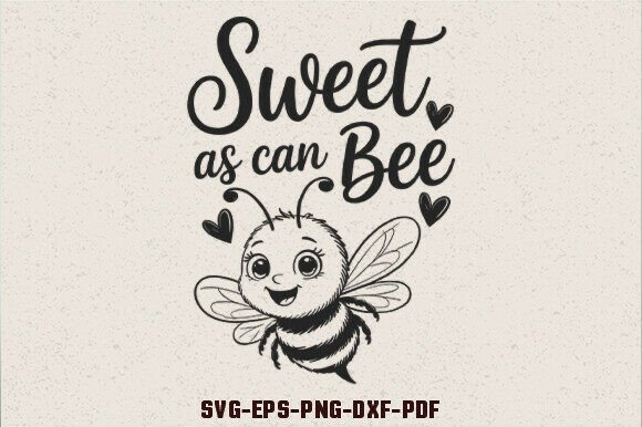 Sweet As Can Bee SVG: Graphics for Crafts & Content